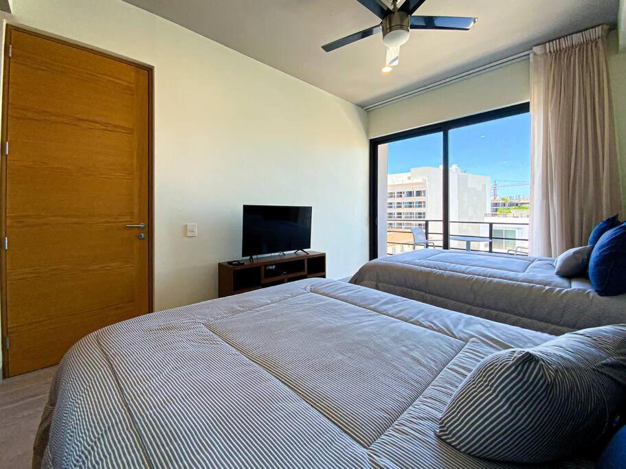 Ferienwohnung Beautiful + Luxury + Ocean View + Pool Playa del Carmen Exterior foto