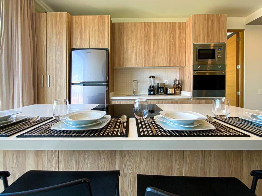 Ferienwohnung Beautiful + Luxury + Ocean View + Pool Playa del Carmen Exterior foto