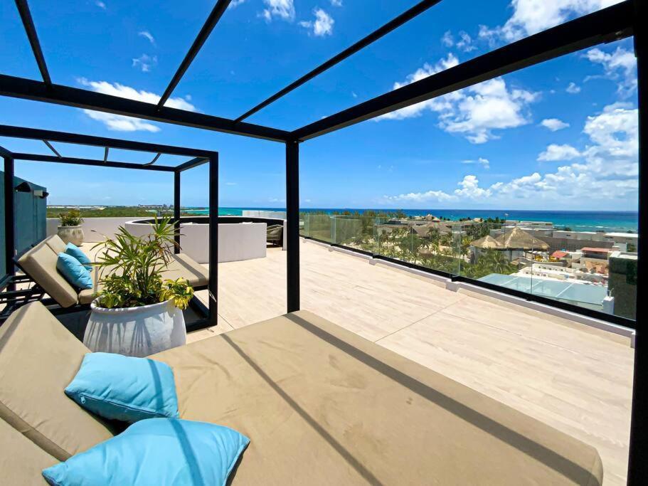Ferienwohnung Beautiful + Luxury + Ocean View + Pool Playa del Carmen Exterior foto