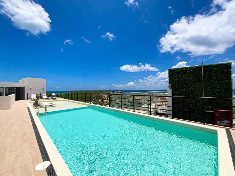 Ferienwohnung Beautiful + Luxury + Ocean View + Pool Playa del Carmen Exterior foto