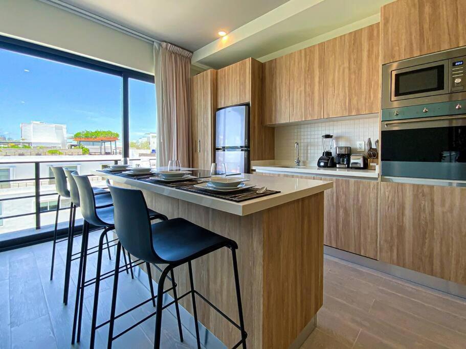 Ferienwohnung Beautiful + Luxury + Ocean View + Pool Playa del Carmen Exterior foto