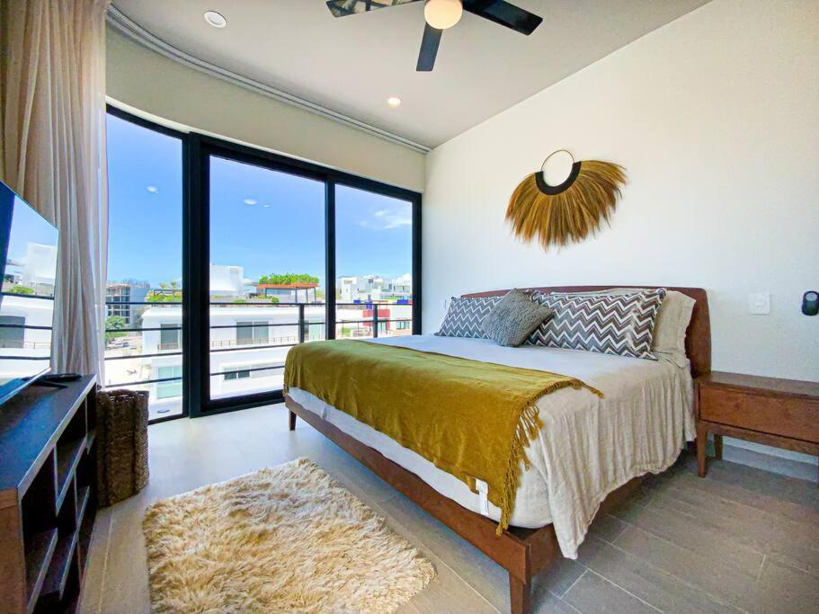 Ferienwohnung Beautiful + Luxury + Ocean View + Pool Playa del Carmen Exterior foto