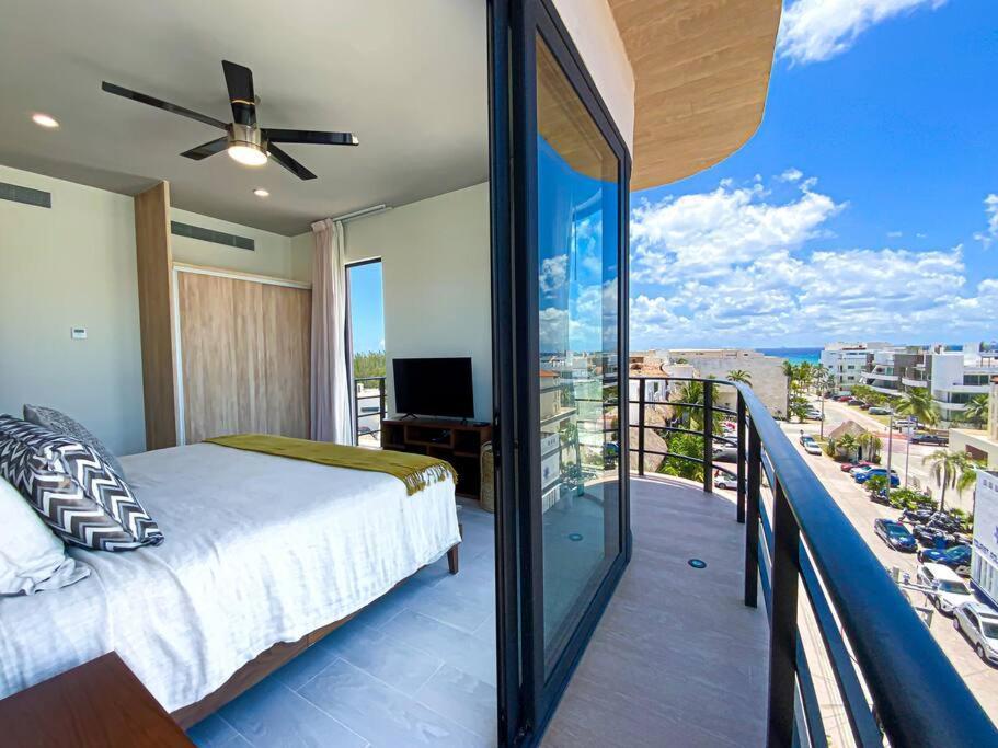 Ferienwohnung Beautiful + Luxury + Ocean View + Pool Playa del Carmen Exterior foto